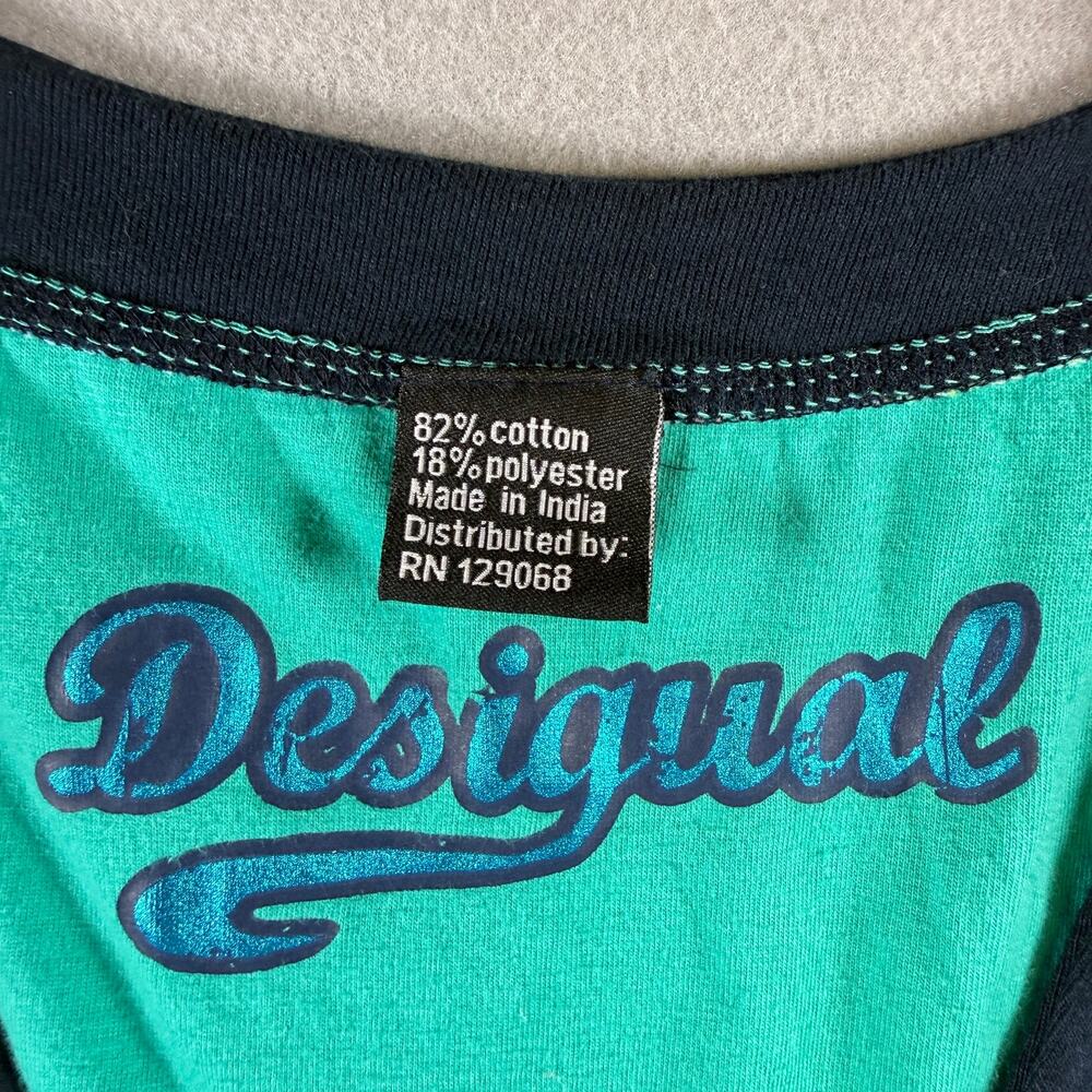 Vtg Y2K Desigual tank top dress - v neck multi fabric floral stripes lagenlook L - Picture 5 of 11